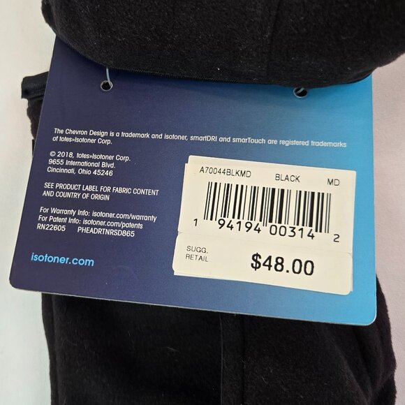 ISOTONER Men Fleece Touchscreen Glove, Water-Repellent Sherpa Lining Sz: M Black - Picture 5 of 6